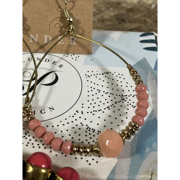 Plunder Design Earrings And Bracelet Punk Stone - Picture 3 of 9